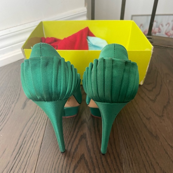 Charlotte Olympia Satin Paloma Platform Pumps - Picture 4 of 5